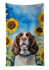 English Springer Spaniel in Sunflowers Kitchen Towel Dish Cloths Guest Hand Towel Decorative Bathroom Towel for Face,Tea, Dishcloth, Kitchen and